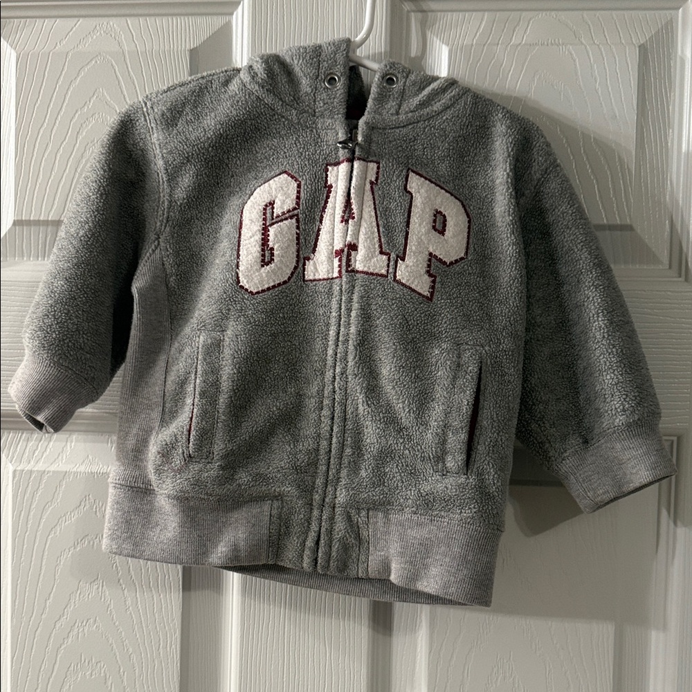 GAP Toddler Charcoal Fleece Hoodie - 12-18 months